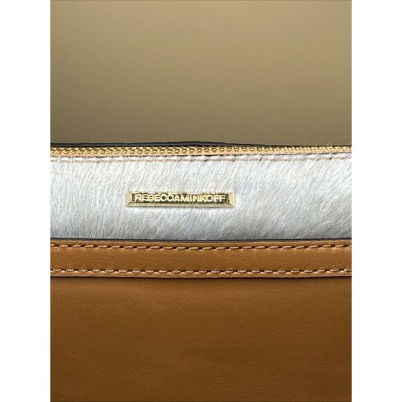 Rebecca Minkoff Haircalf/Sand Mini Mac Purse W/Leather & Gold Chain Strap - Picture 4 of 16
